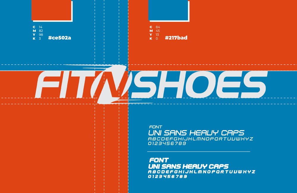FitnShoes brand system detail by Omega Trove