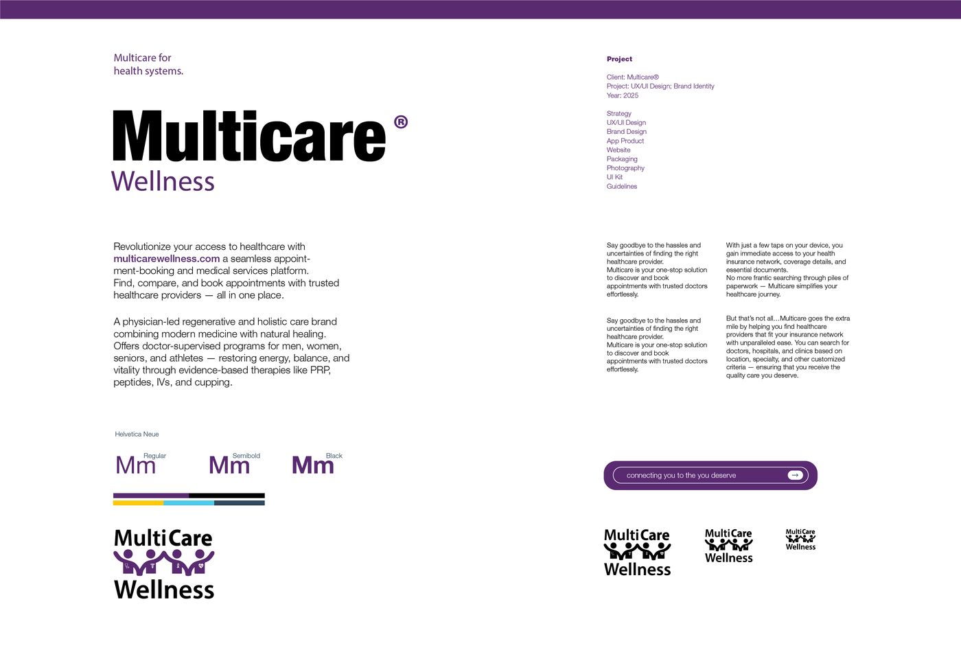 MultiCARE brand system detail by Omega Trove