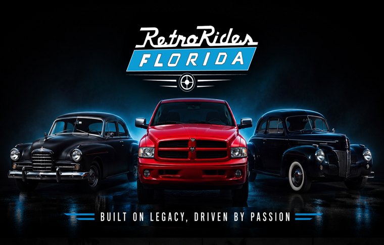 RetroRides Florida brand work by Omega Trove