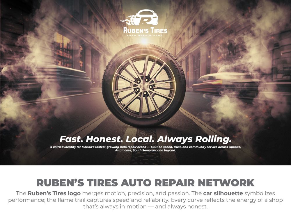 Ruben’s Tires brand system detail by Omega Trove