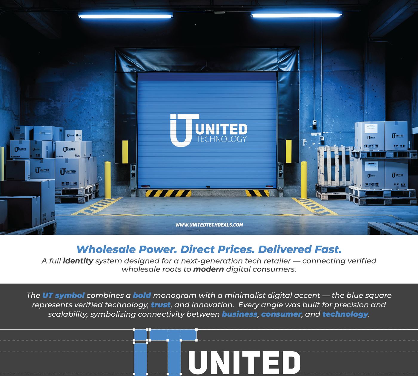 United Tech Deals brand system detail by Omega Trove
