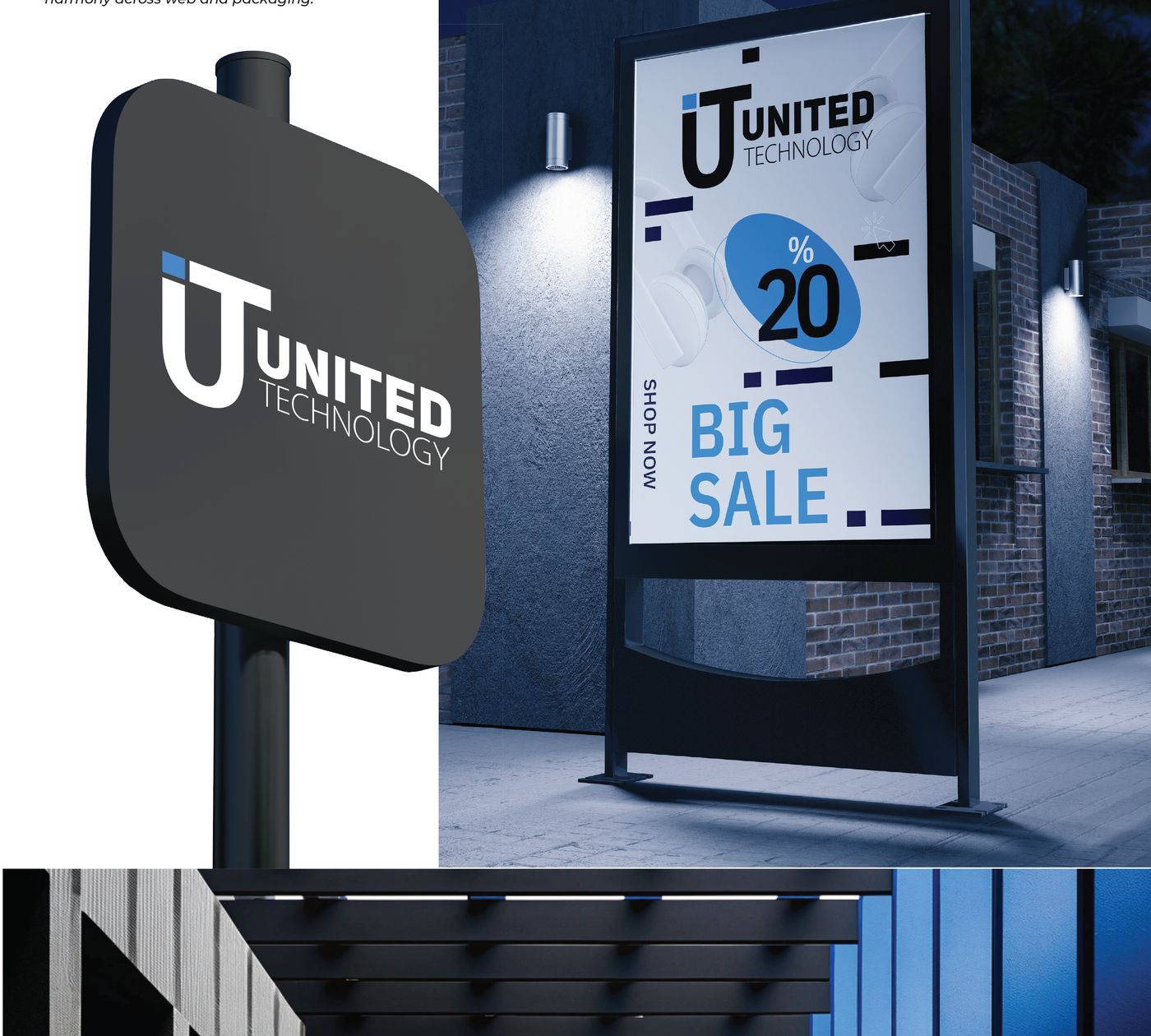 United Tech Deals brand system detail by Omega Trove