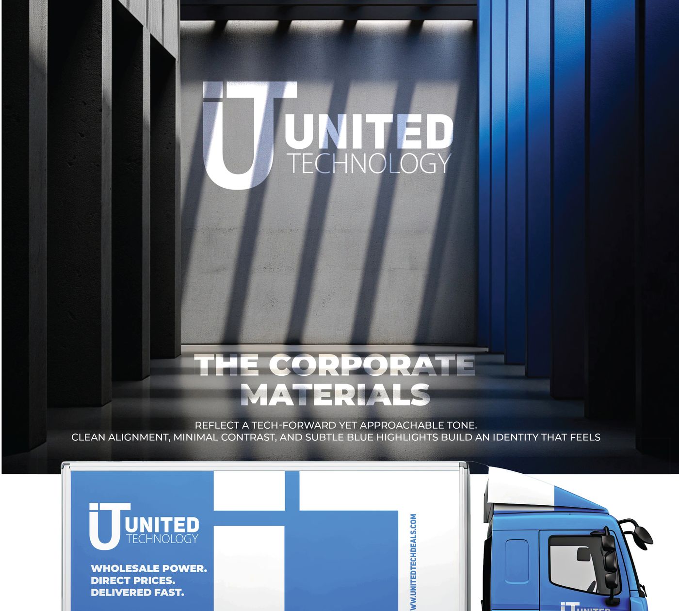 United Tech Deals brand system detail by Omega Trove