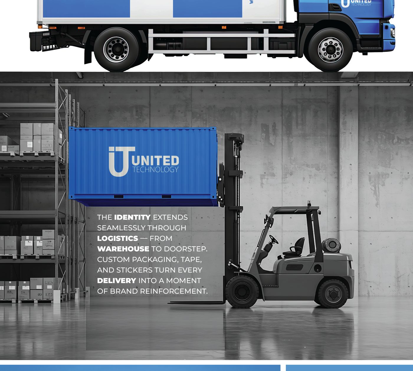United Tech Deals brand system detail by Omega Trove